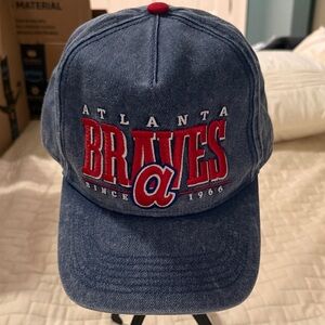 Atlanta Braves distressed Denim Cap